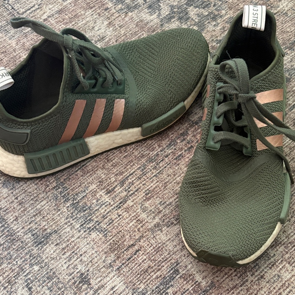 Adidas Olive and Bronze Athletic Shoes